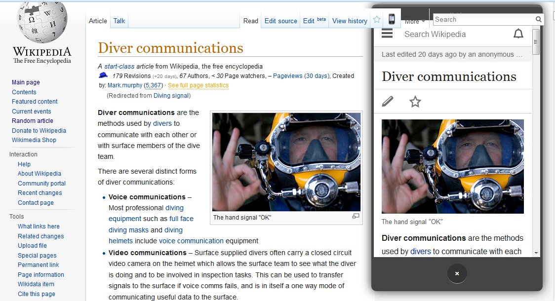 screenshot of this version of english Wikipedia article "Diver communications" لـ إعادة تشكيل موازين أنظمة التشغيل المحمولة: قراءة بنيوية في تنافسية أندرويد وآي أو إس وصعود هارموني أو إس عالمياً